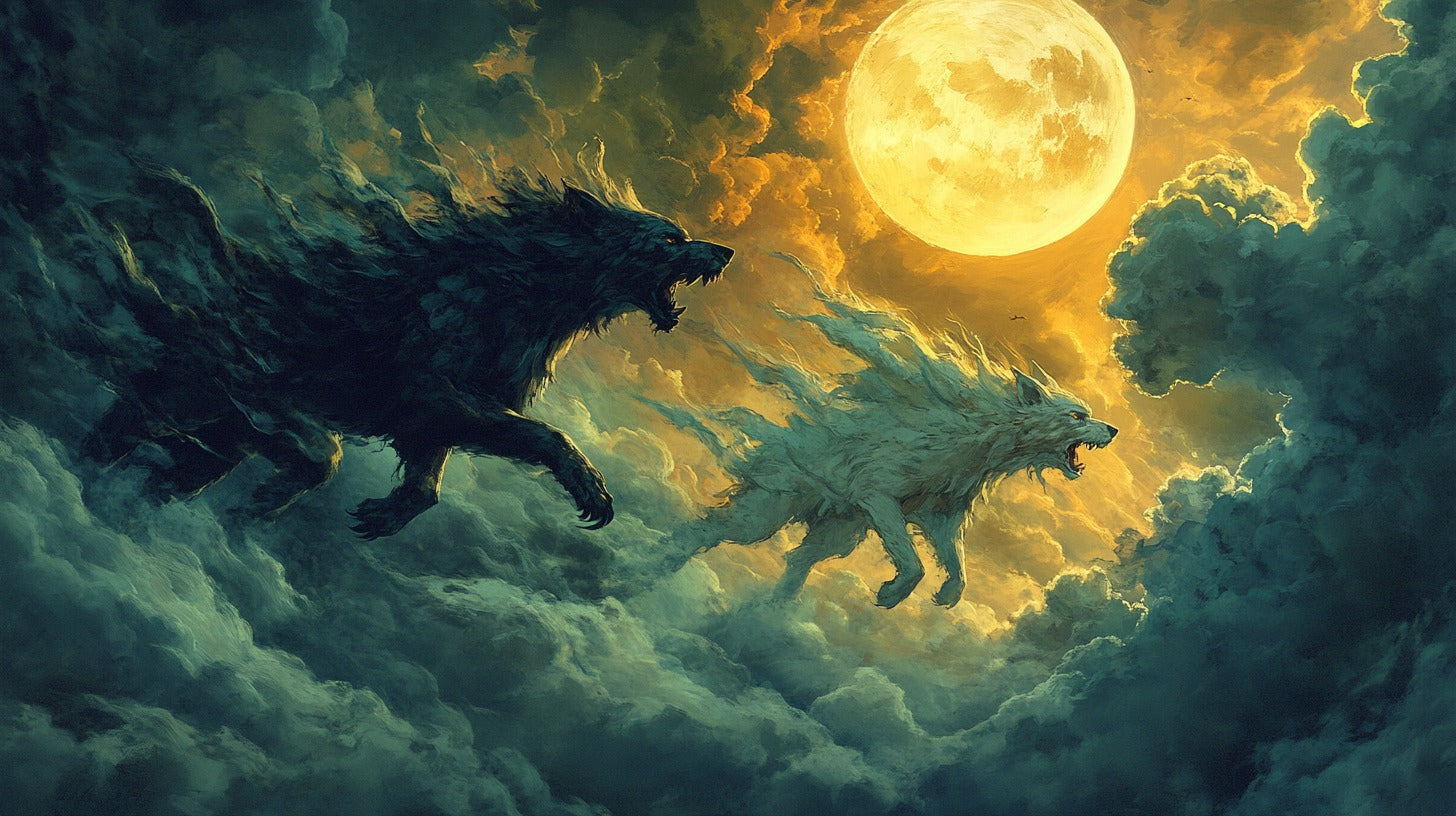 The Cosmic Wolves of Norse Mythology: Sköll and Hati