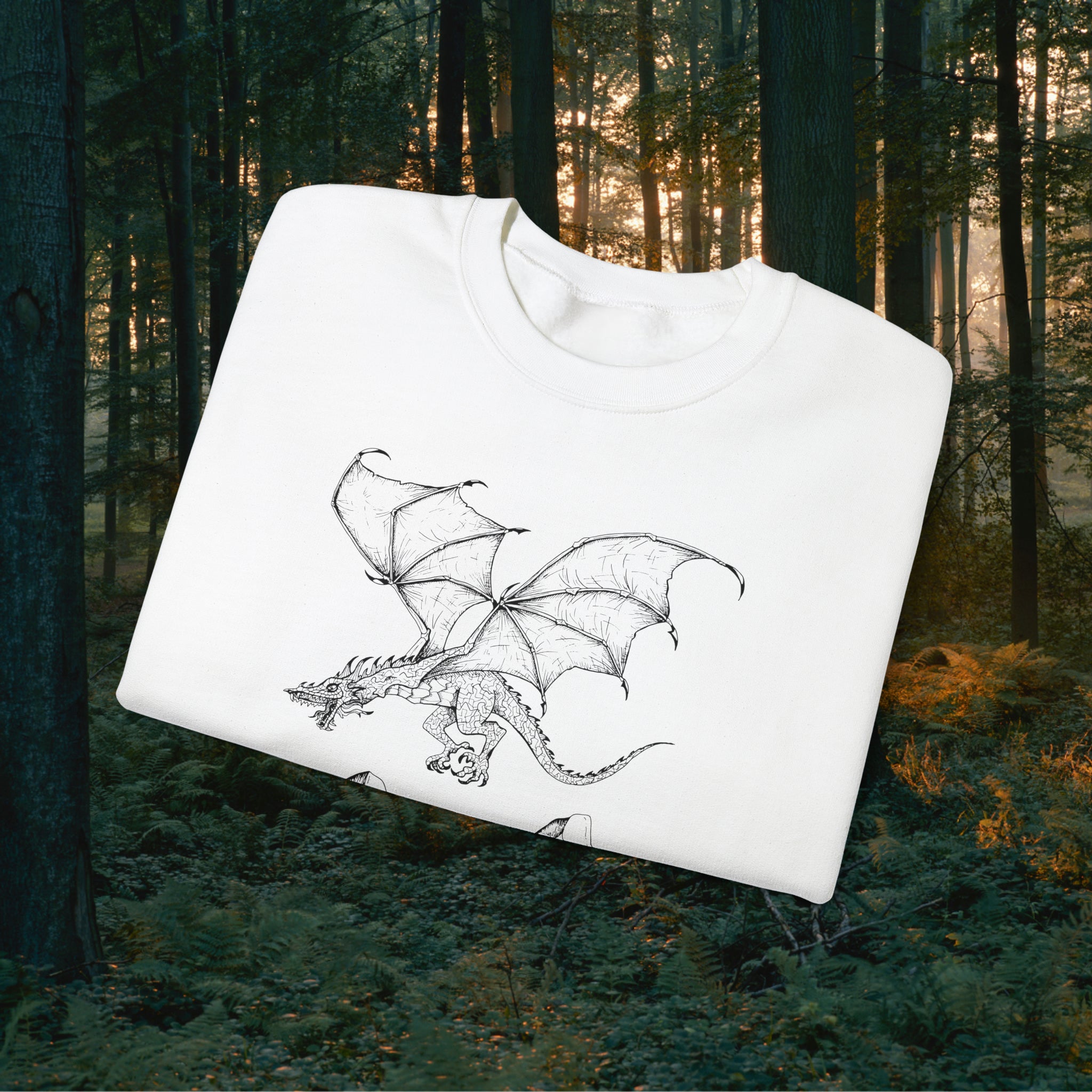 Fáfnismál Crewneck Unisex Sweatshirt Sweatshirt Printify