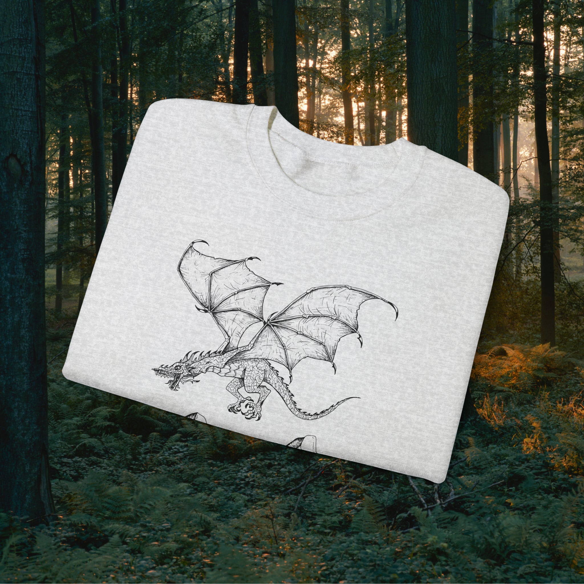 Fáfnismál Crewneck Unisex Sweatshirt Sweatshirt Printify