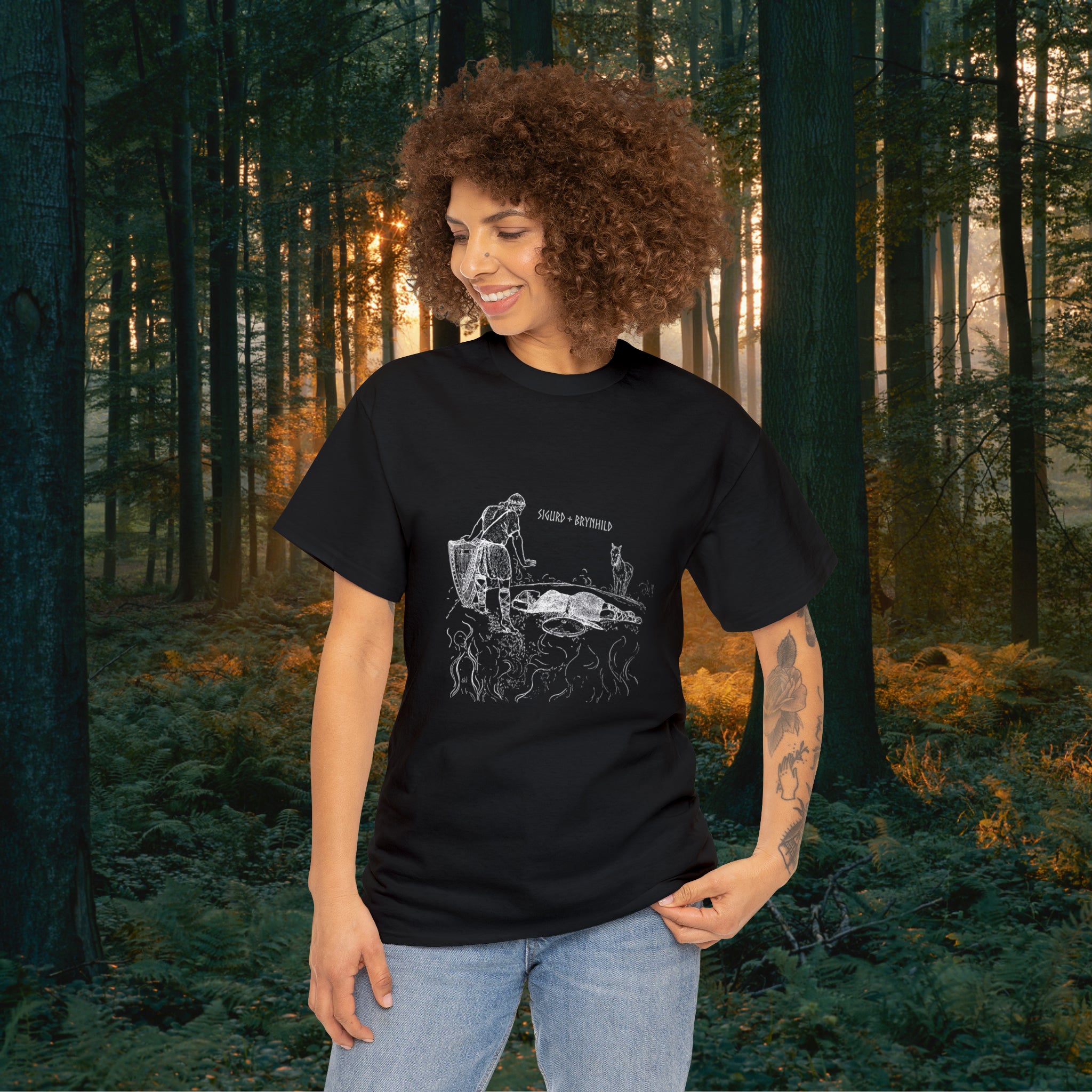 Sigurd + Brynhild Unisex Heavy Cotton Tee T-Shirt Printify