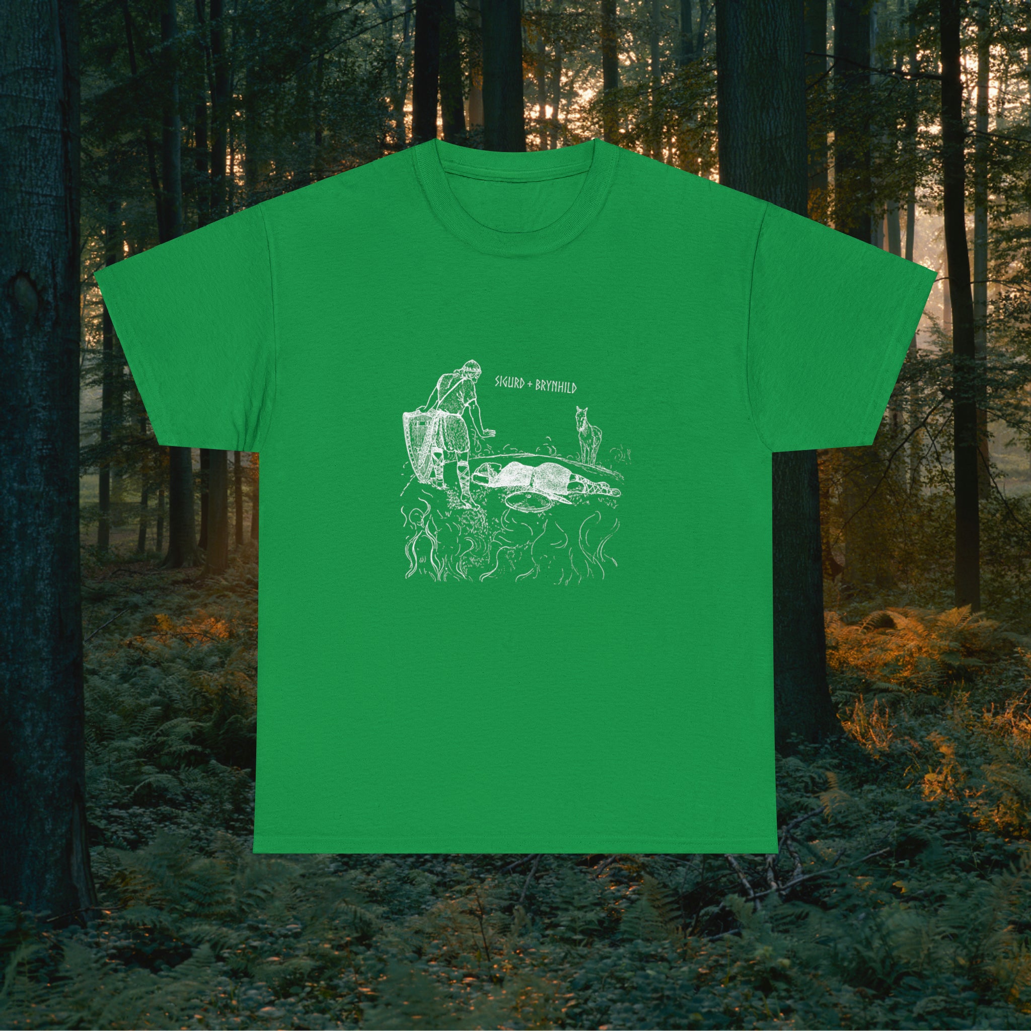 Sigurd + Brynhild Unisex Heavy Cotton Tee T-Shirt Printify Irish Green S