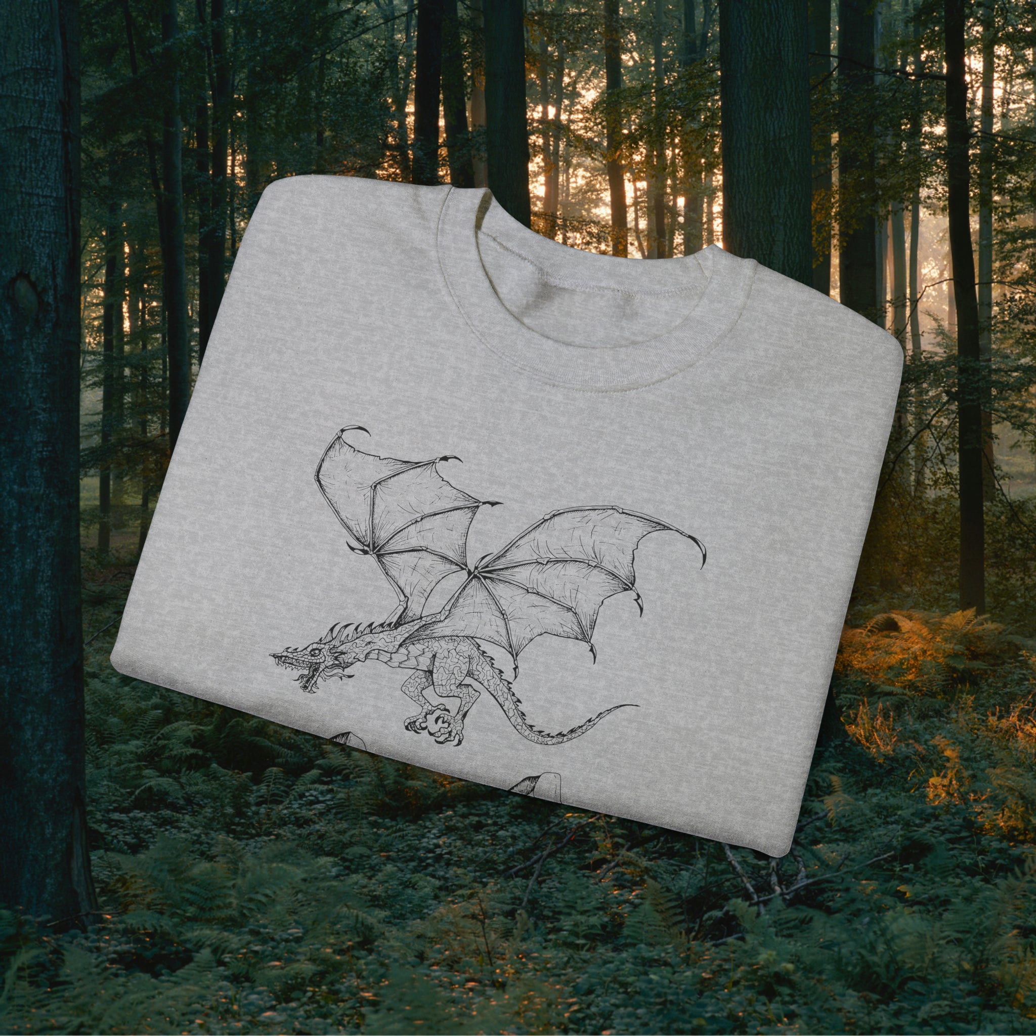 Fáfnismál Crewneck Unisex Sweatshirt Sweatshirt Printify