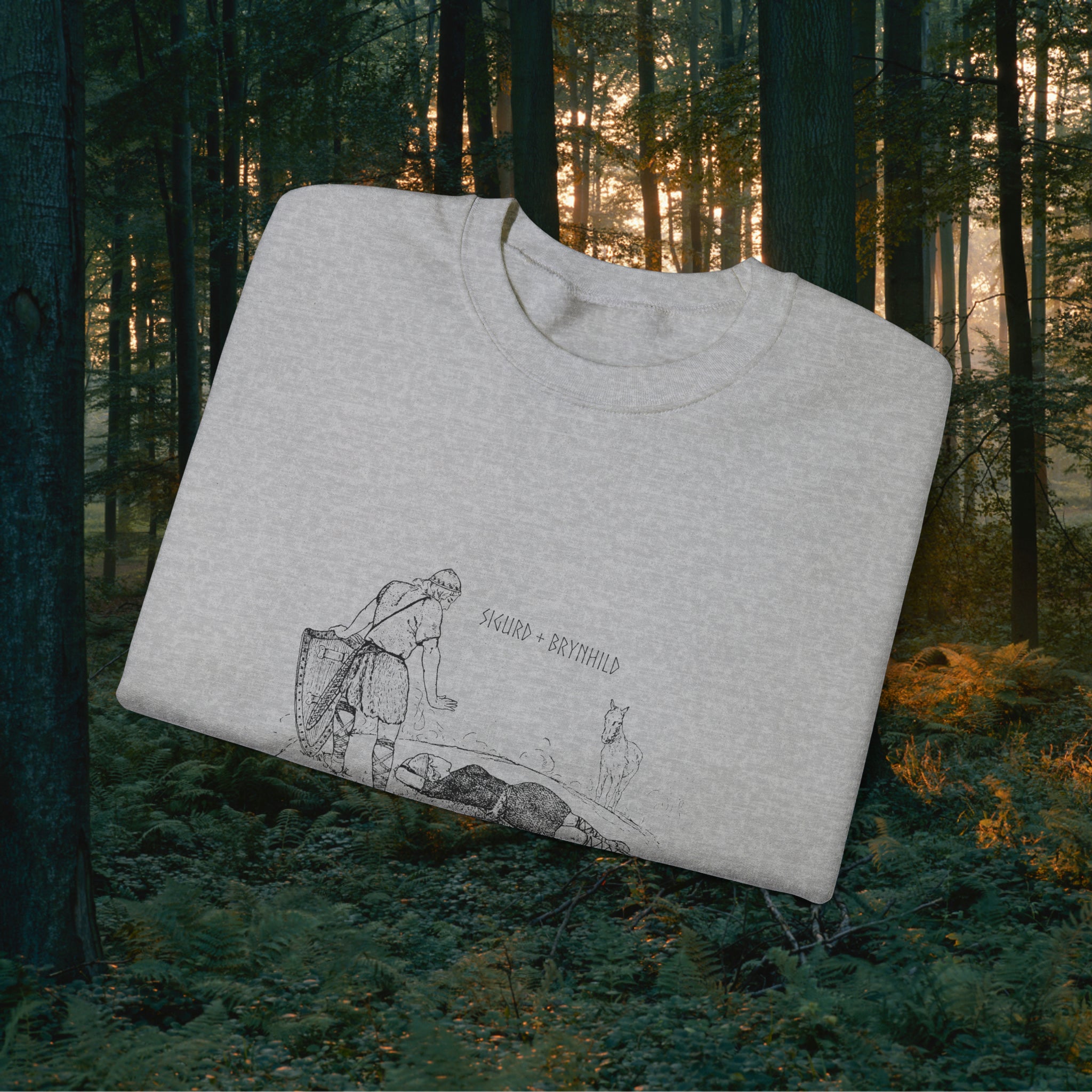 Sigurd + Brynhild Crewneck Unisex Sweatshirt Sweatshirt Printify