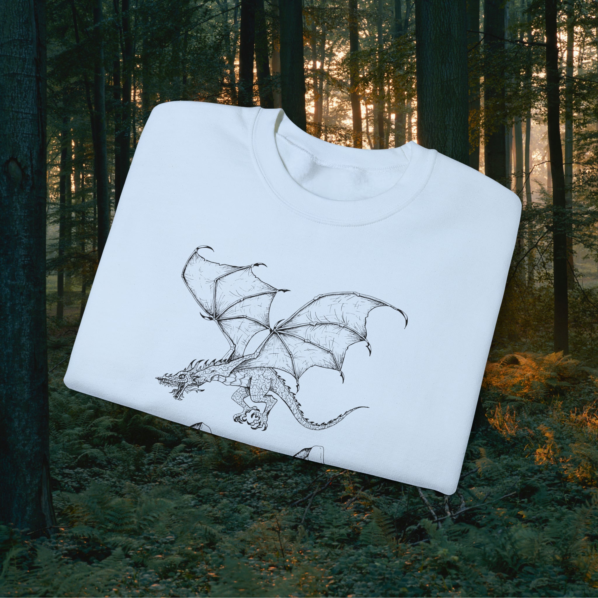 Fáfnismál Crewneck Unisex Sweatshirt Sweatshirt Printify