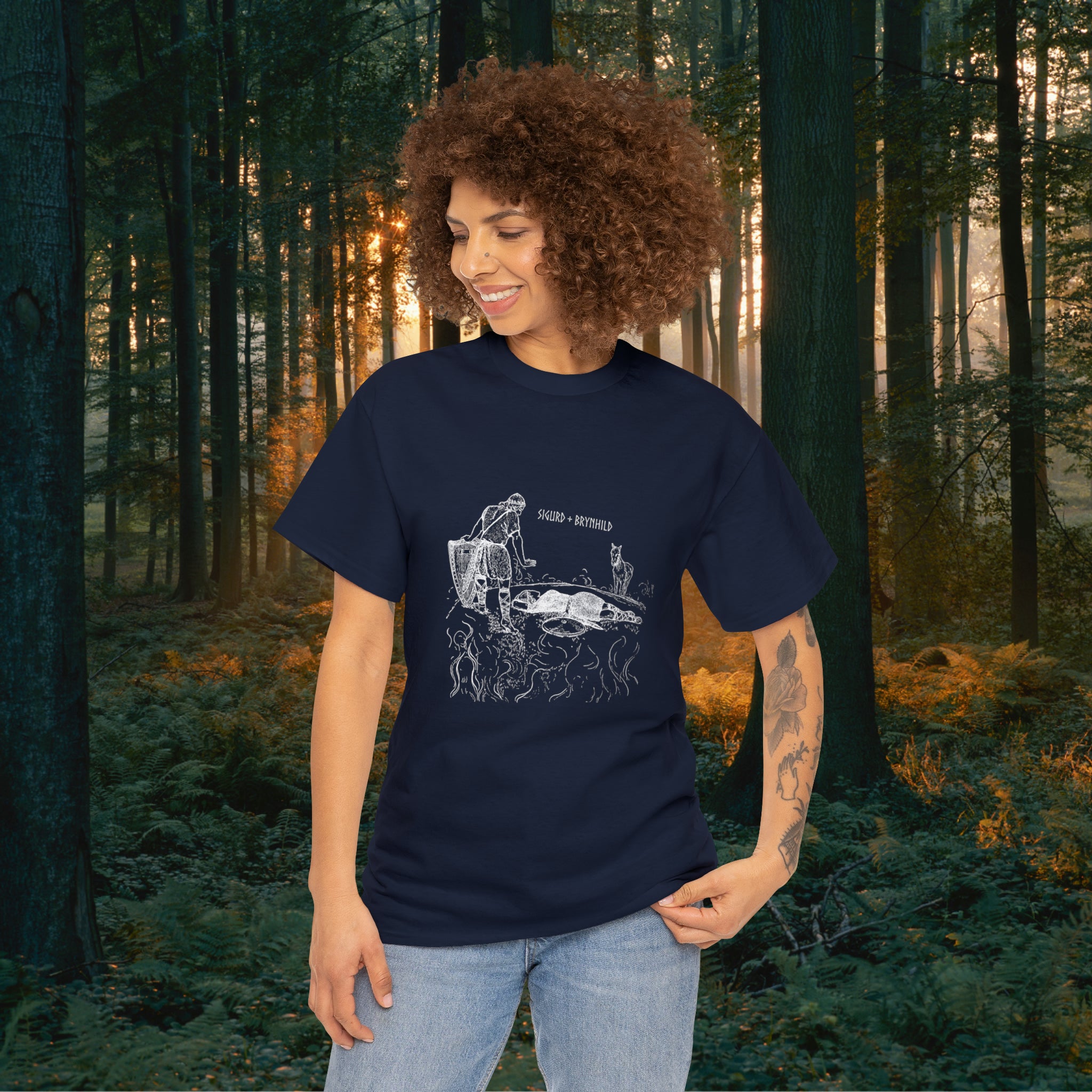 Sigurd + Brynhild Unisex Heavy Cotton Tee T-Shirt Printify