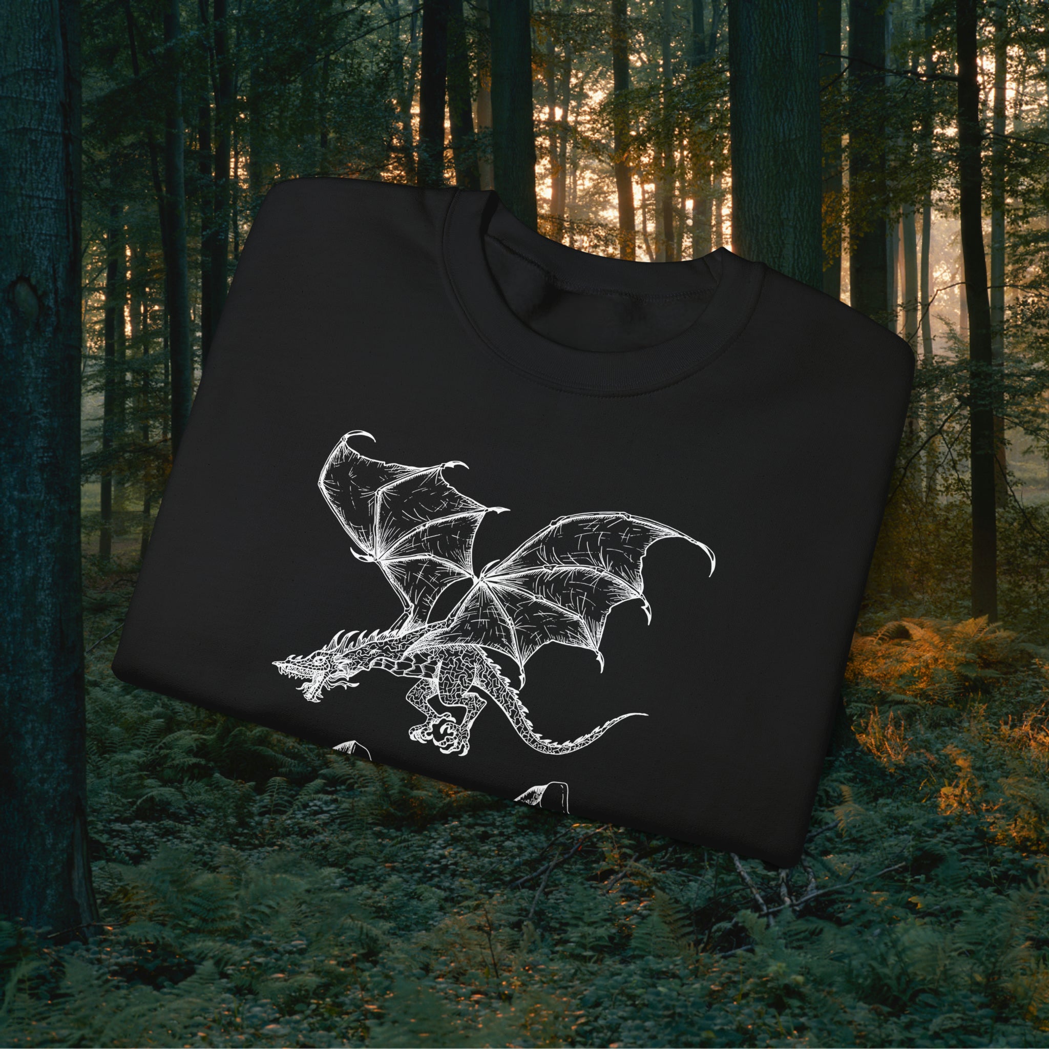 Fáfnismál Crewneck Unisex Sweatshirt Sweatshirt Printify