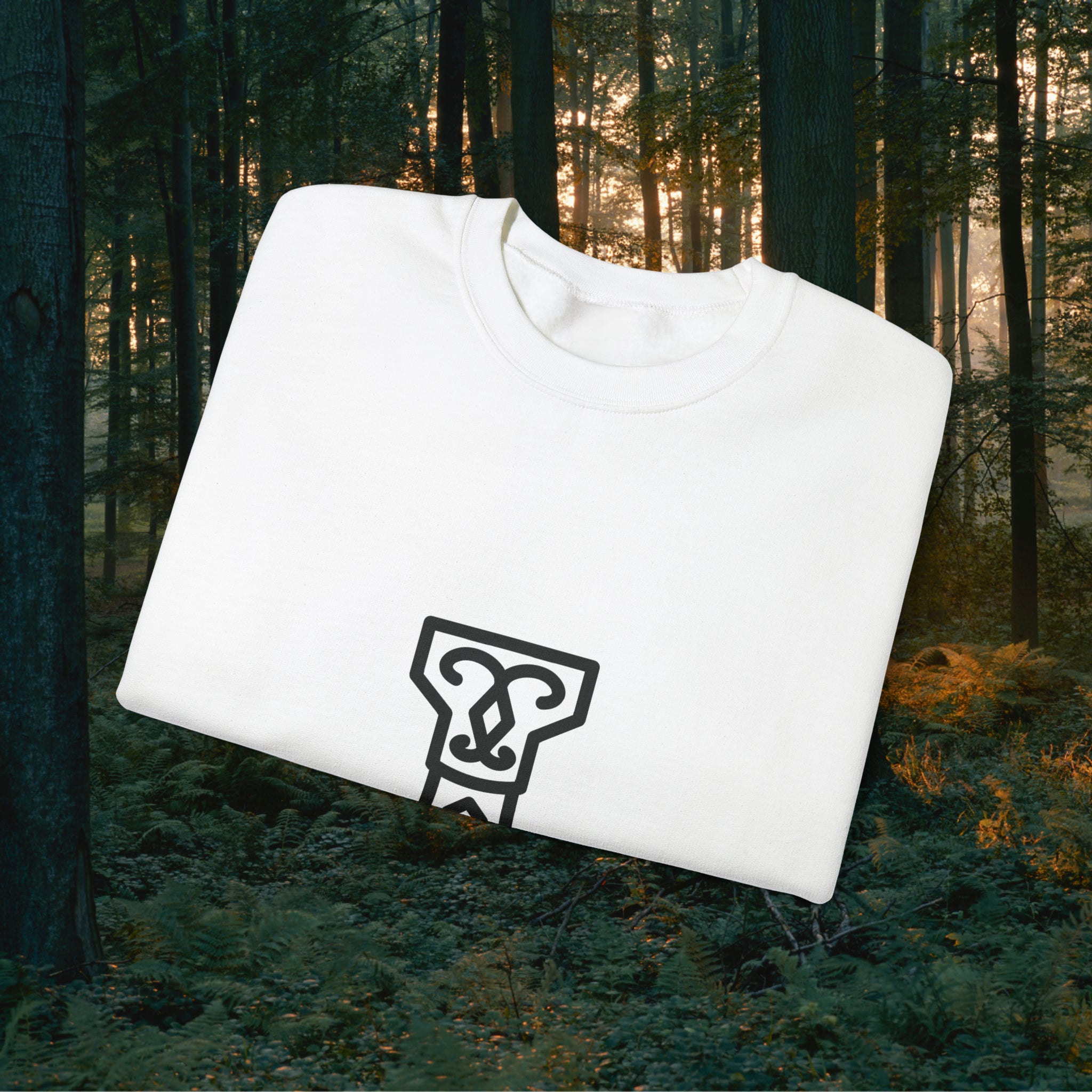 Minimalistic Mjölnir Crewneck Unisex Sweatshirt Sweatshirt Printify