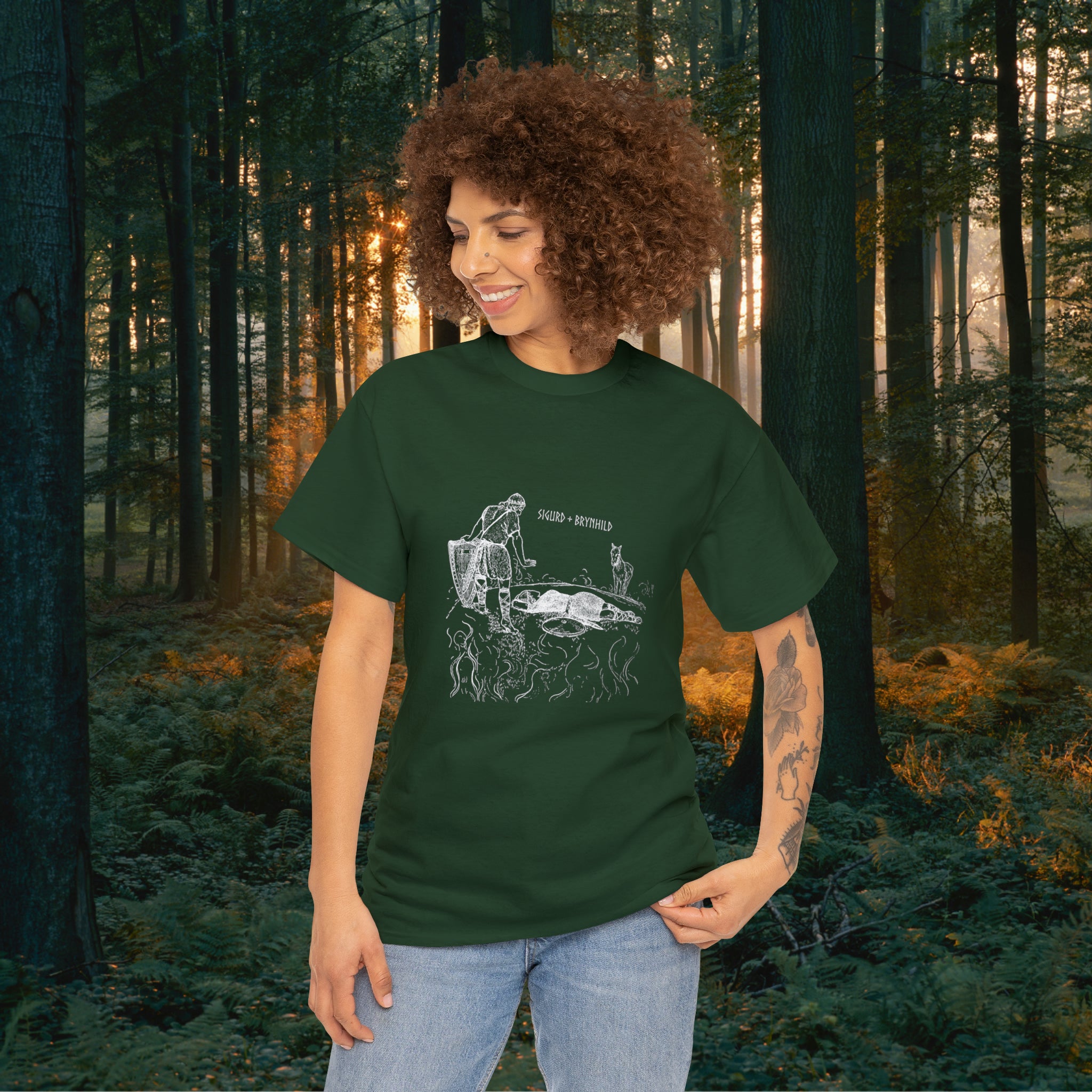 Sigurd + Brynhild Unisex Heavy Cotton Tee T-Shirt Printify