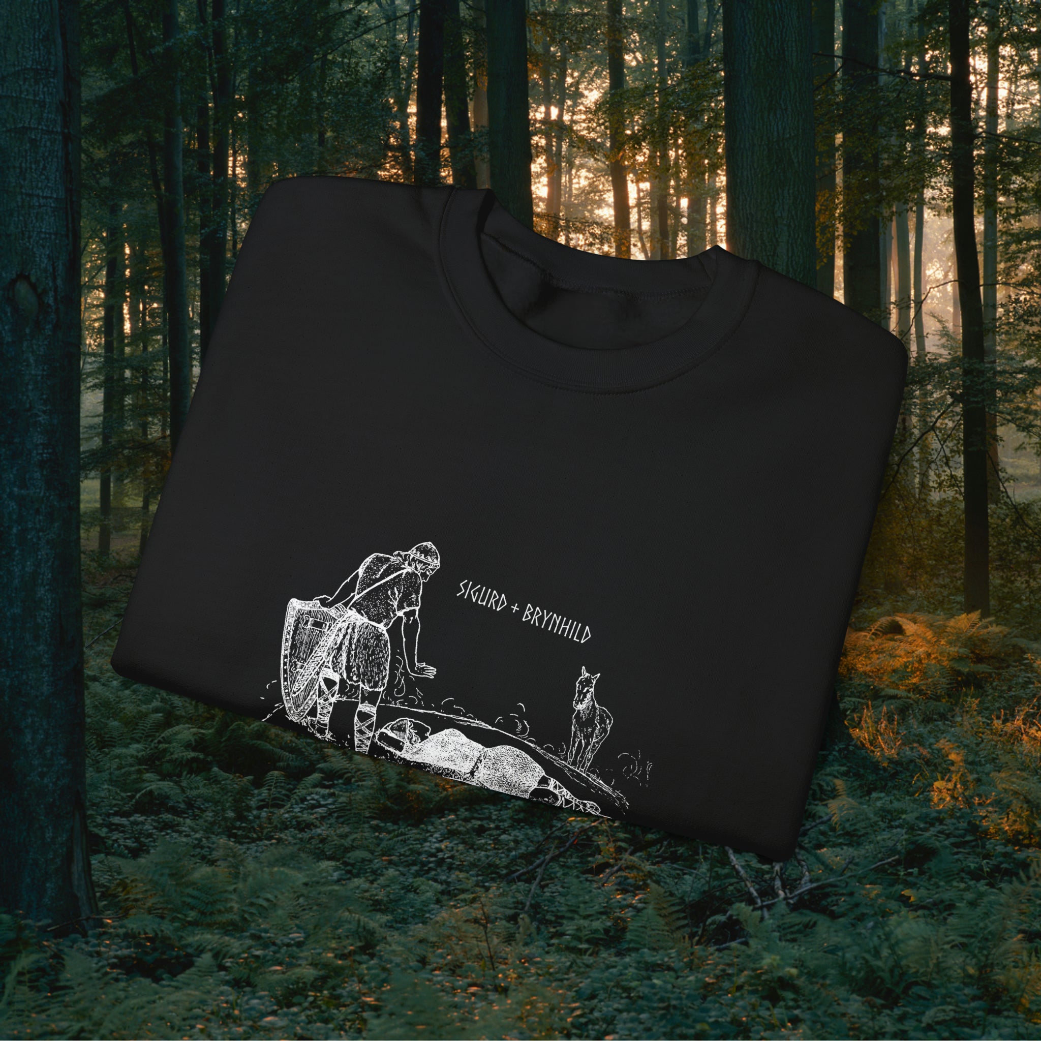 Sigurd + Brynhild Crewneck Unisex Sweatshirt Sweatshirt Printify