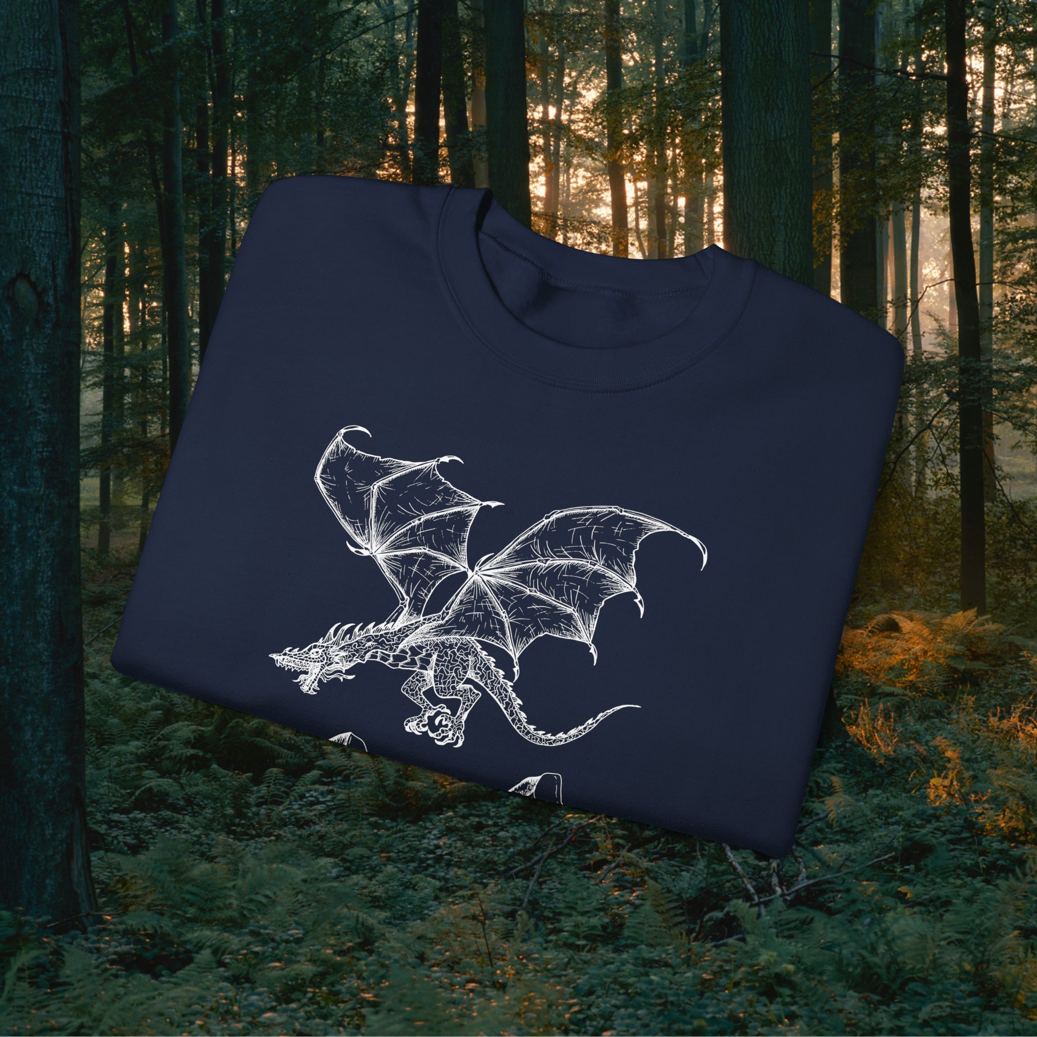 Fáfnismál Crewneck Unisex Sweatshirt Sweatshirt Printify