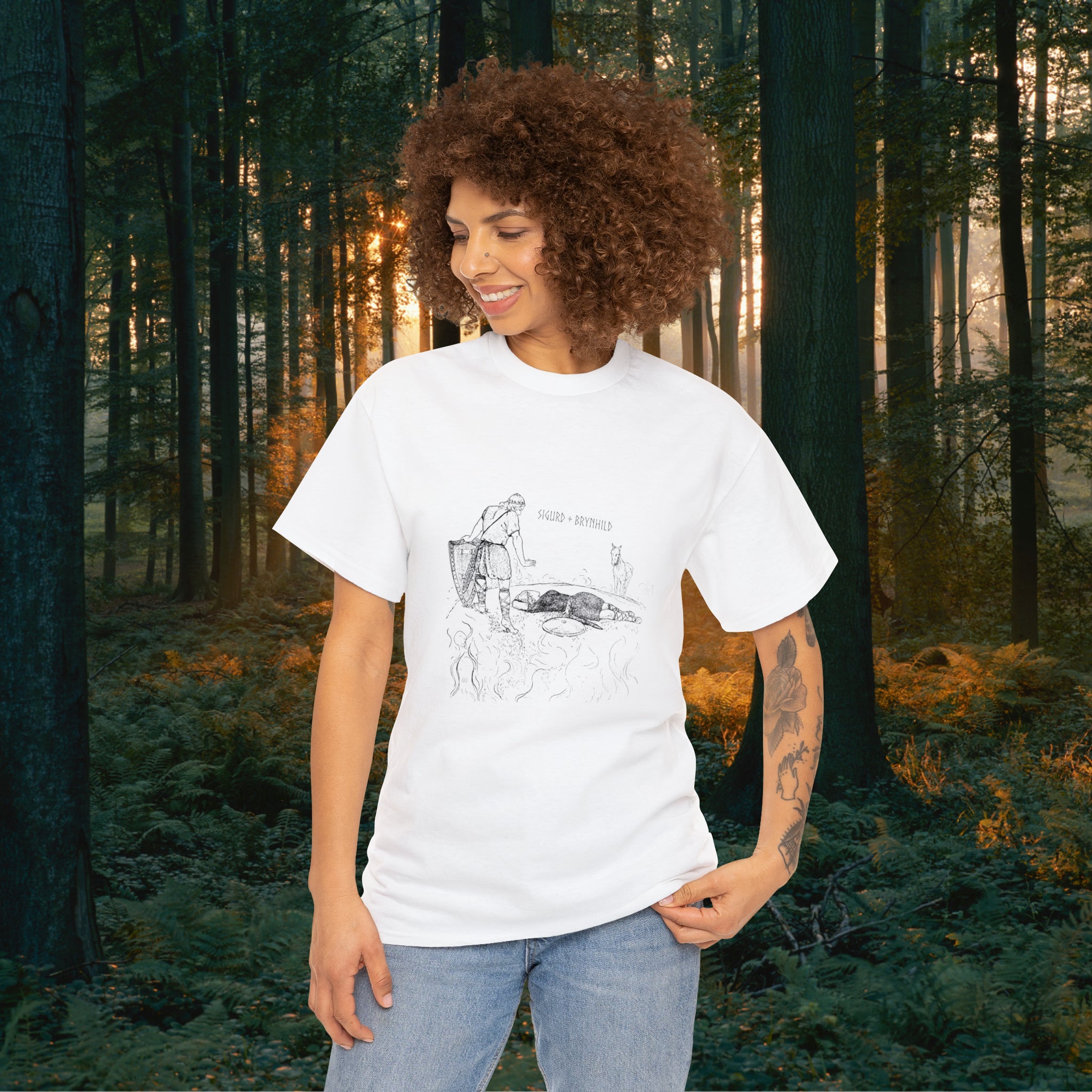 Sigurd + Brynhild Unisex Heavy Cotton Tee T-Shirt Printify