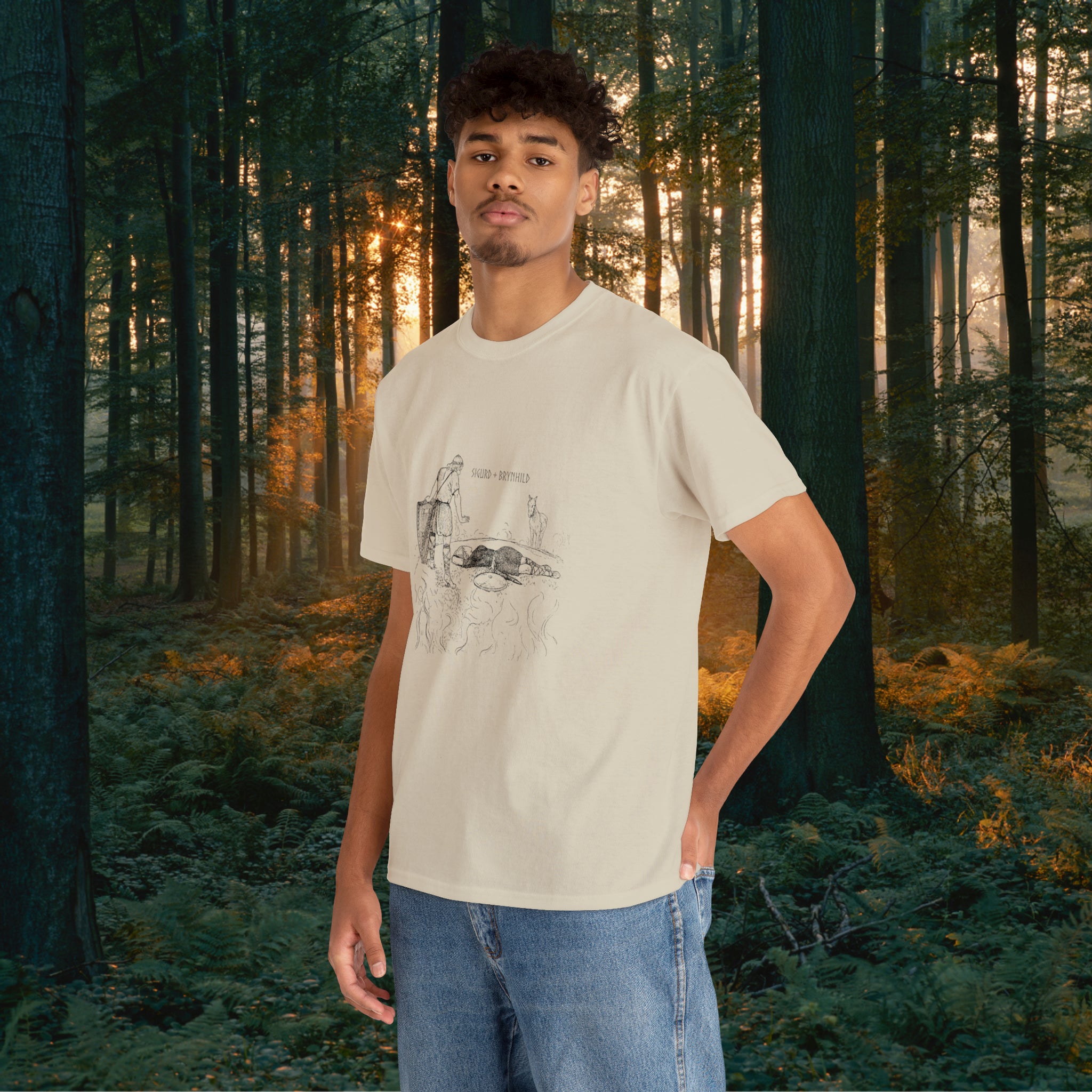 Sigurd + Brynhild Unisex Heavy Cotton Tee T-Shirt Printify