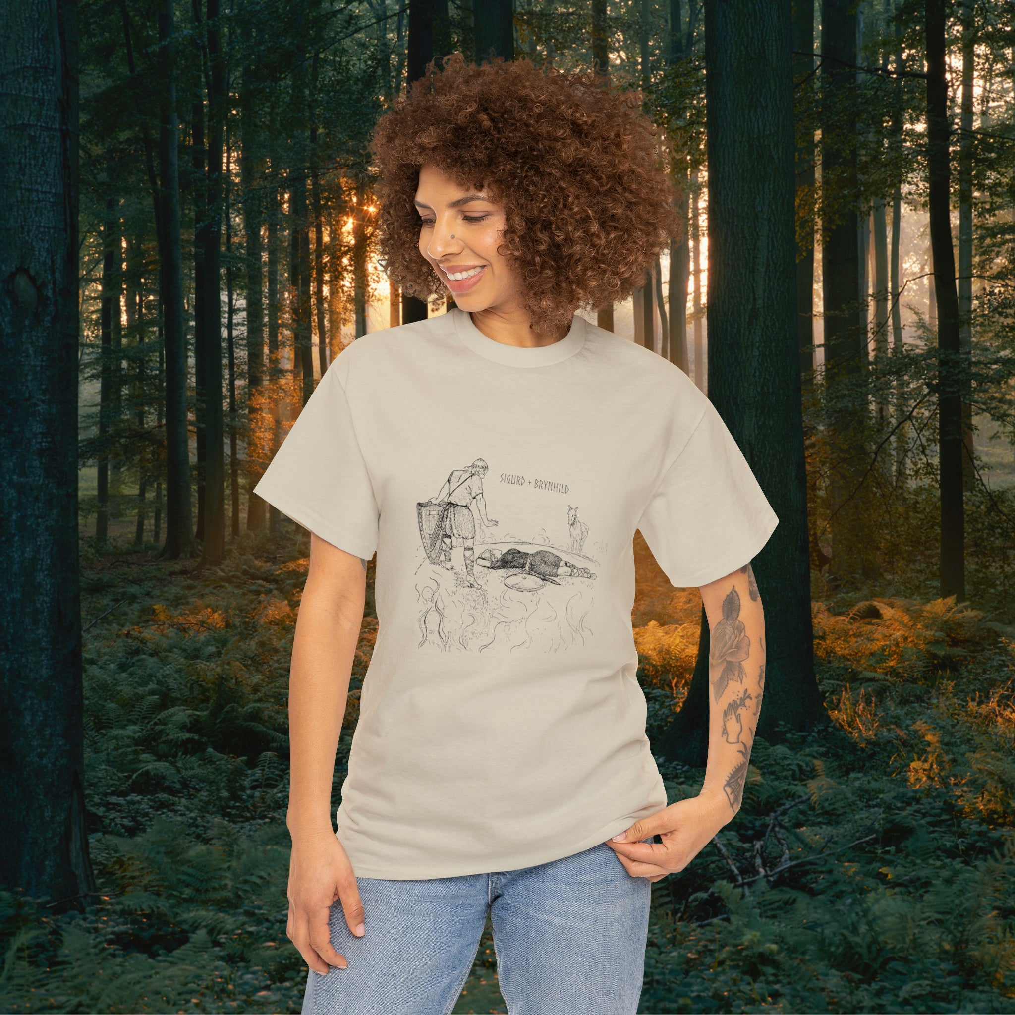Sigurd + Brynhild Unisex Heavy Cotton Tee T-Shirt Printify