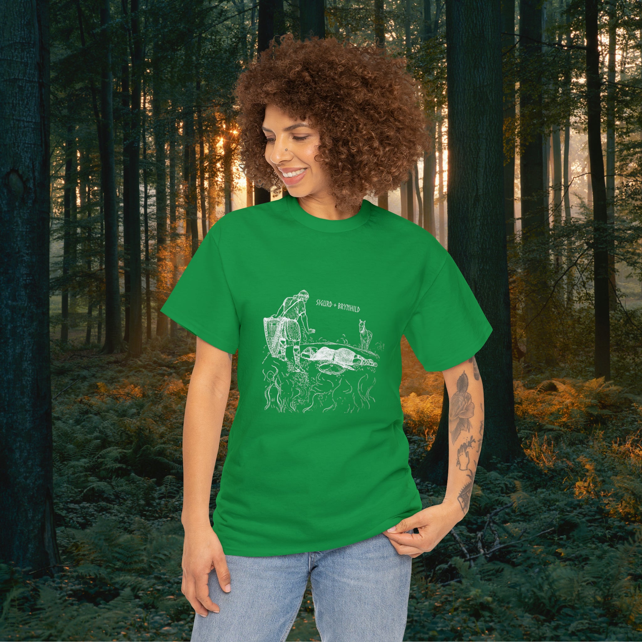 Sigurd + Brynhild Unisex Heavy Cotton Tee T-Shirt Printify