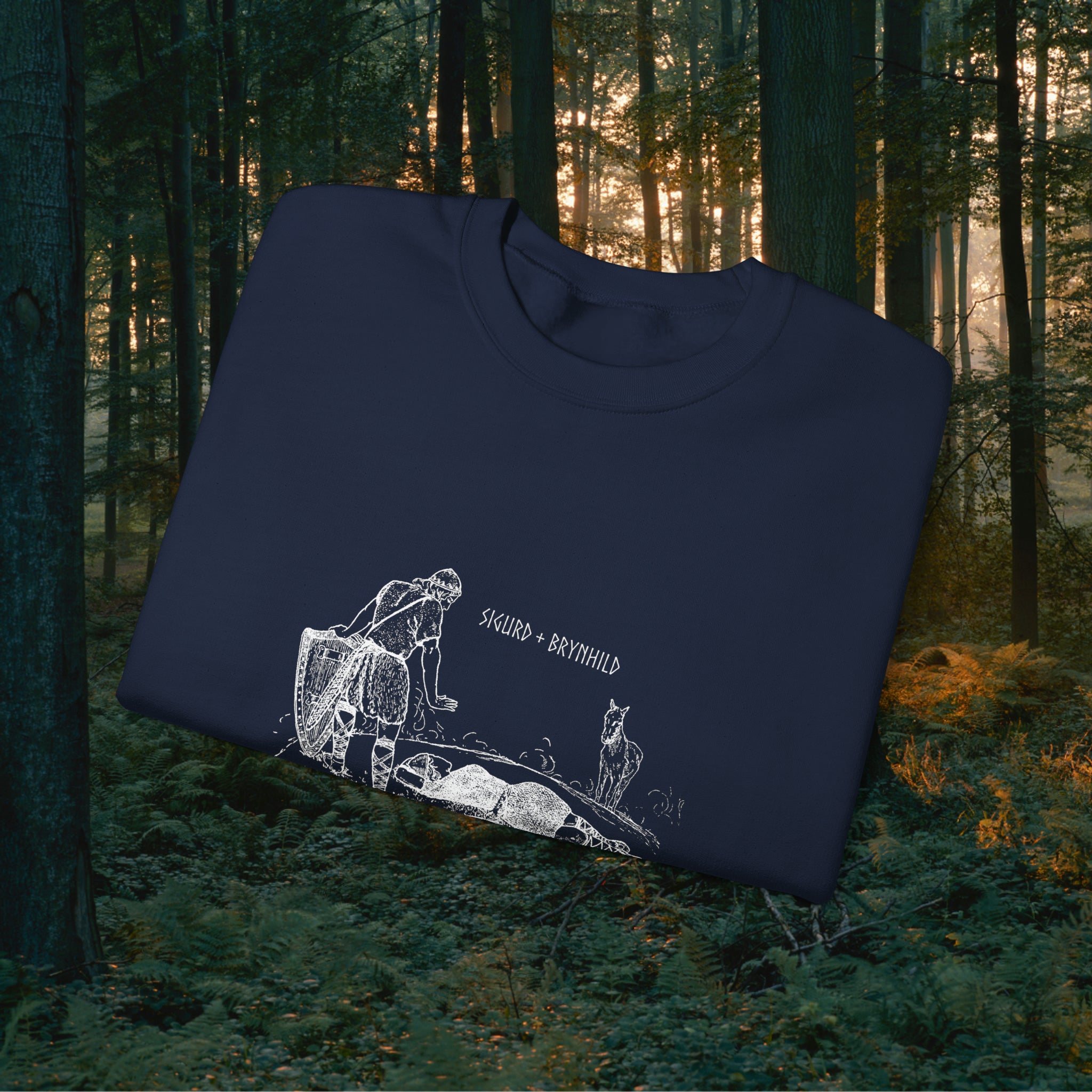Sigurd + Brynhild Crewneck Unisex Sweatshirt Sweatshirt Printify