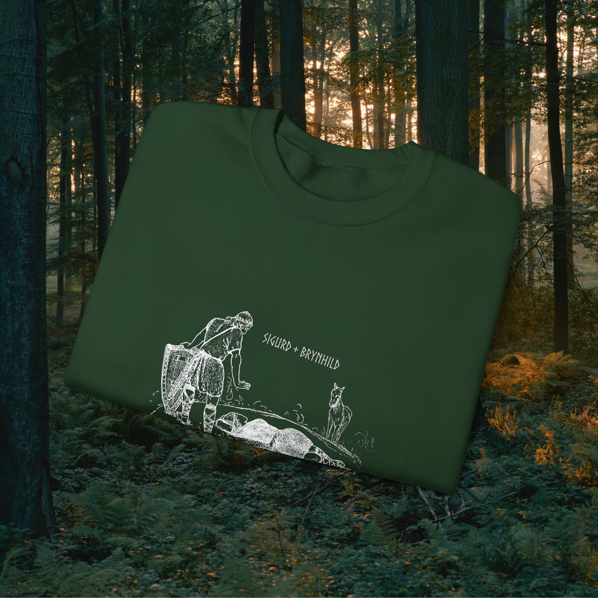 Sigurd + Brynhild Crewneck Unisex Sweatshirt Sweatshirt Printify
