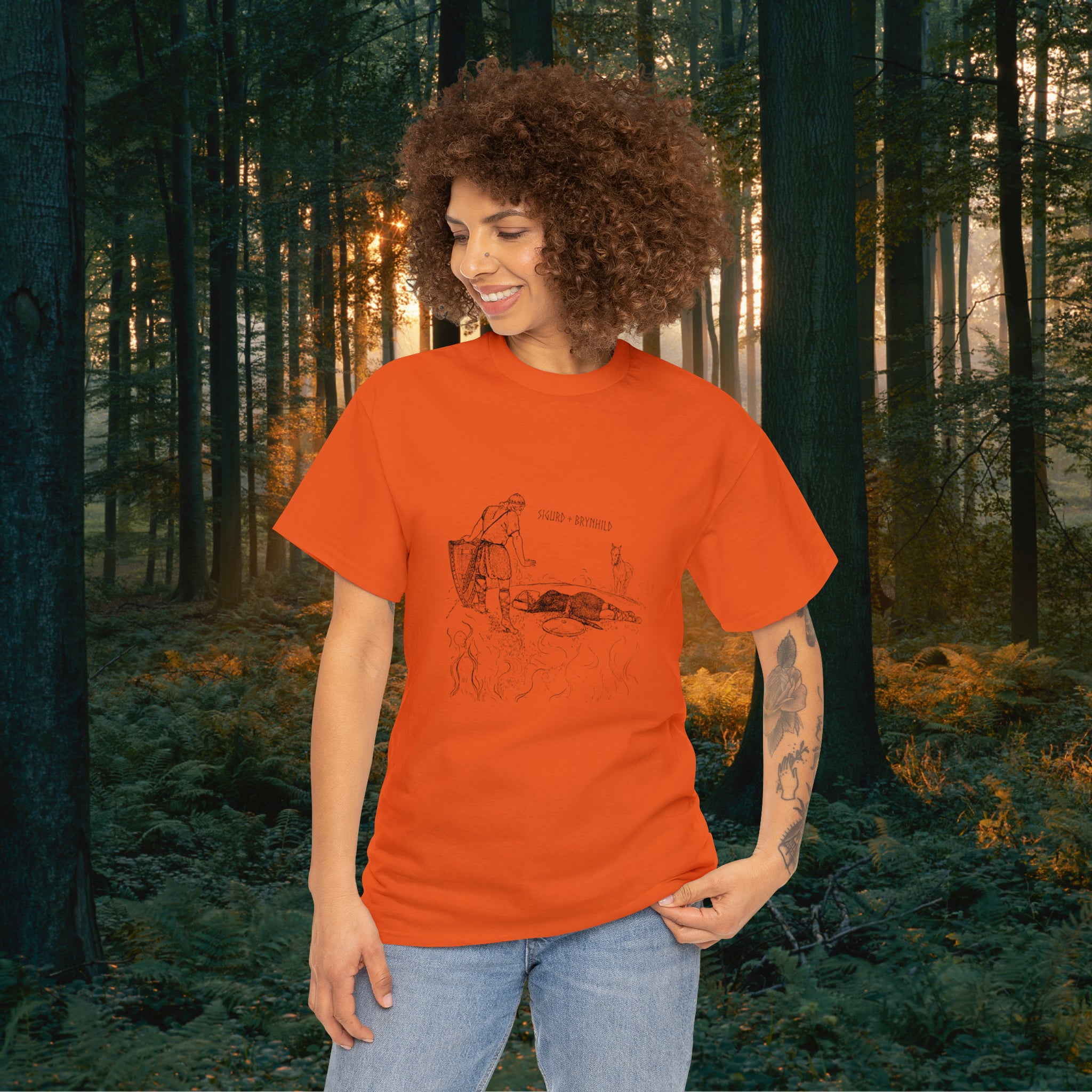 Sigurd + Brynhild Unisex Heavy Cotton Tee T-Shirt Printify