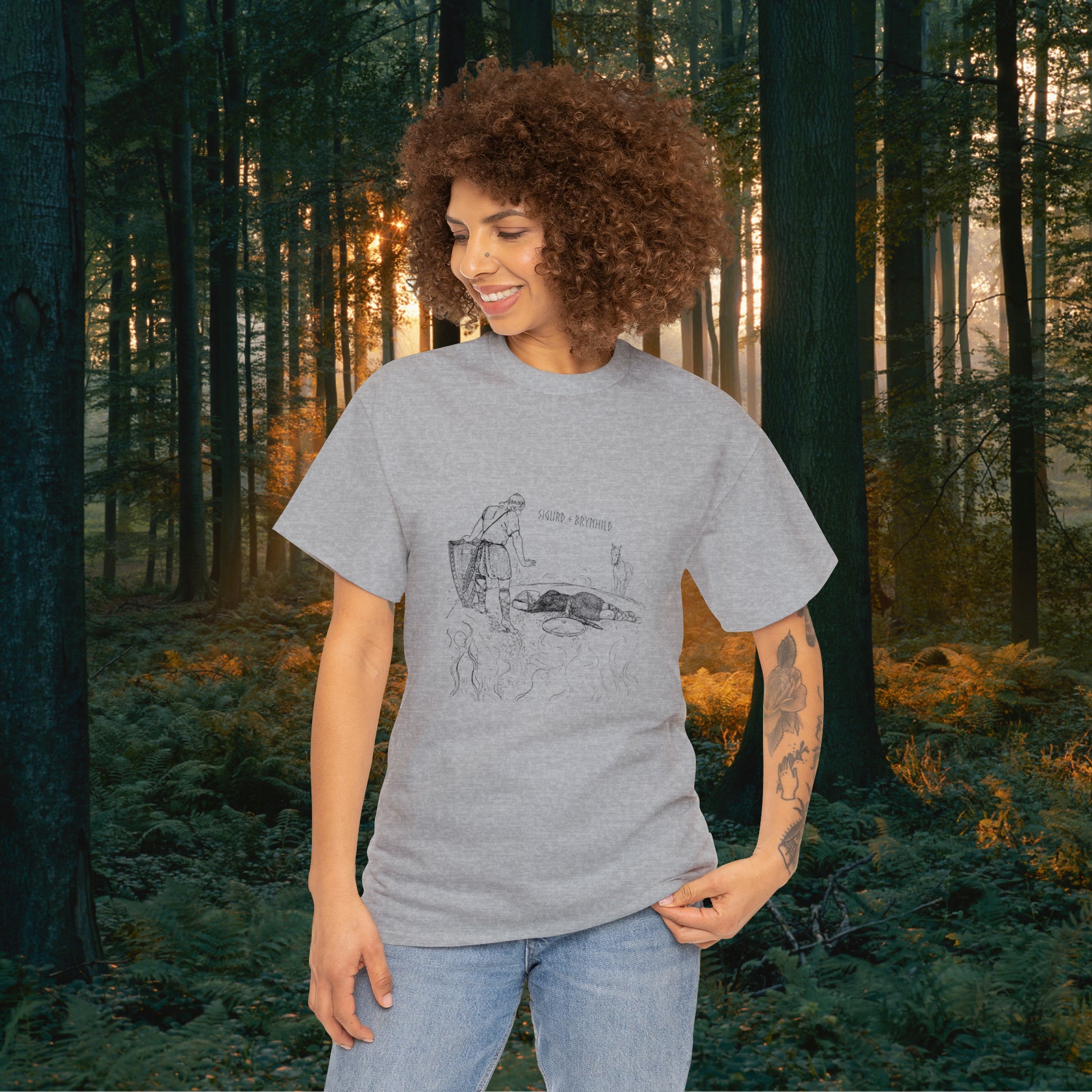 Sigurd + Brynhild Unisex Heavy Cotton Tee T-Shirt Printify