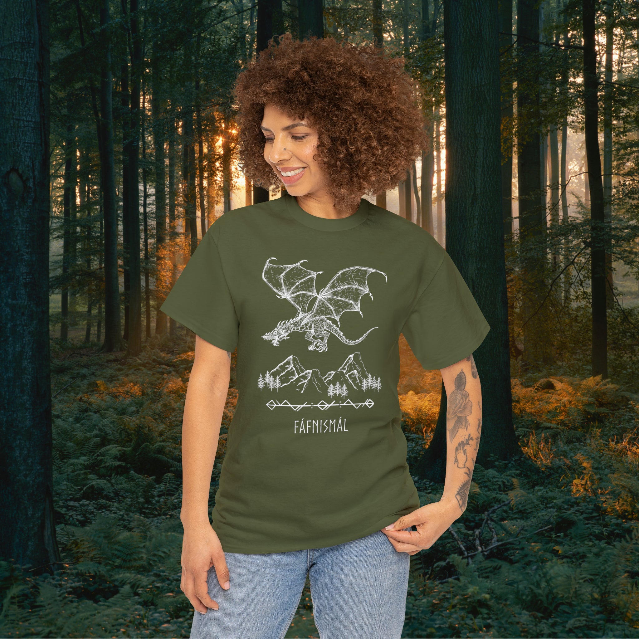 Fáfnismál Unisex Heavy Cotton Tee T-Shirt Printify