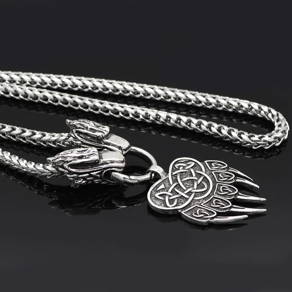 Serpent Clasp Mjölnir Sleek Split Ring Amulet The Pagan Trader
