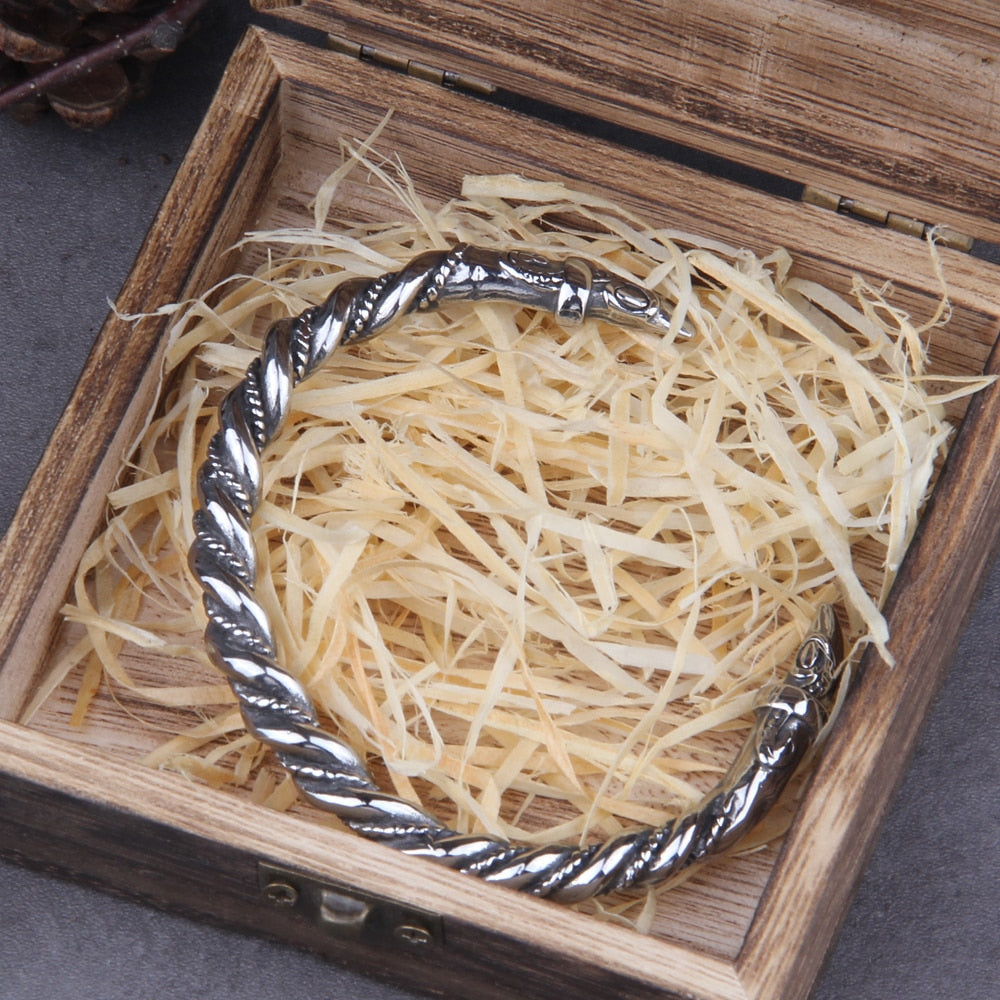 Raven Head Arm Ring - Old Norse Viking Bangle Torc 0 The Pagan Trader