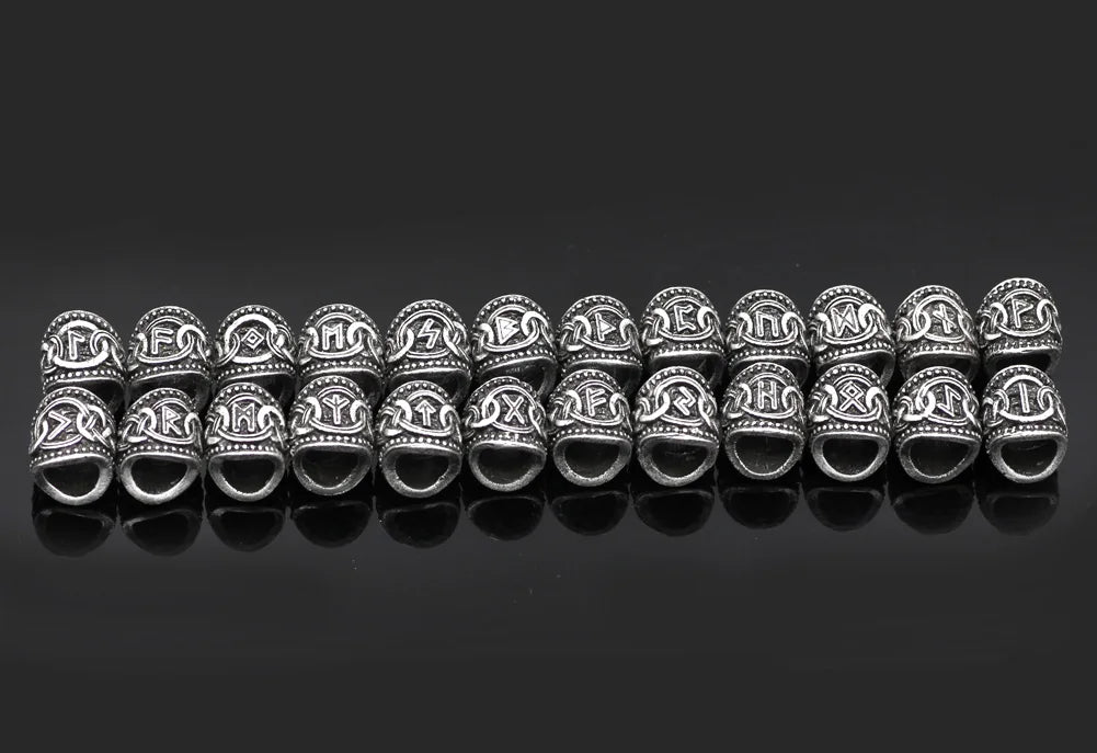 24pcs Norse Elder Futhark Rune Web of Wyrd Bead Set The Pagan Trader