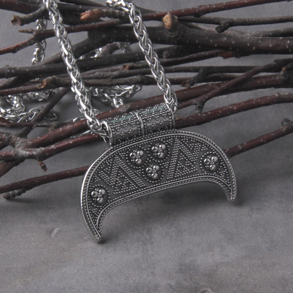 Celtic Lunula Pendant - Old Norse & Irish Crescent Moon Amulet 0 The Pagan Trader