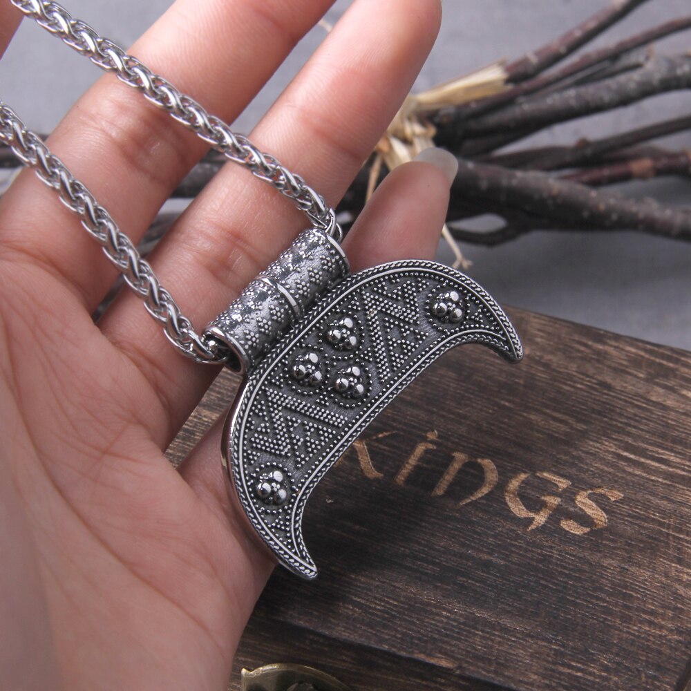 Celtic Lunula Pendant - Old Norse & Irish Crescent Moon Amulet 0 The Pagan Trader