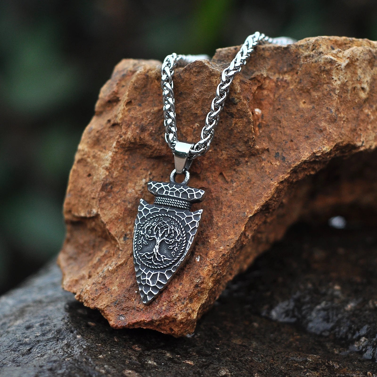 Gungnir's Legacy - Yggdrasil Viking Spearhead Necklace The Pagan Trader