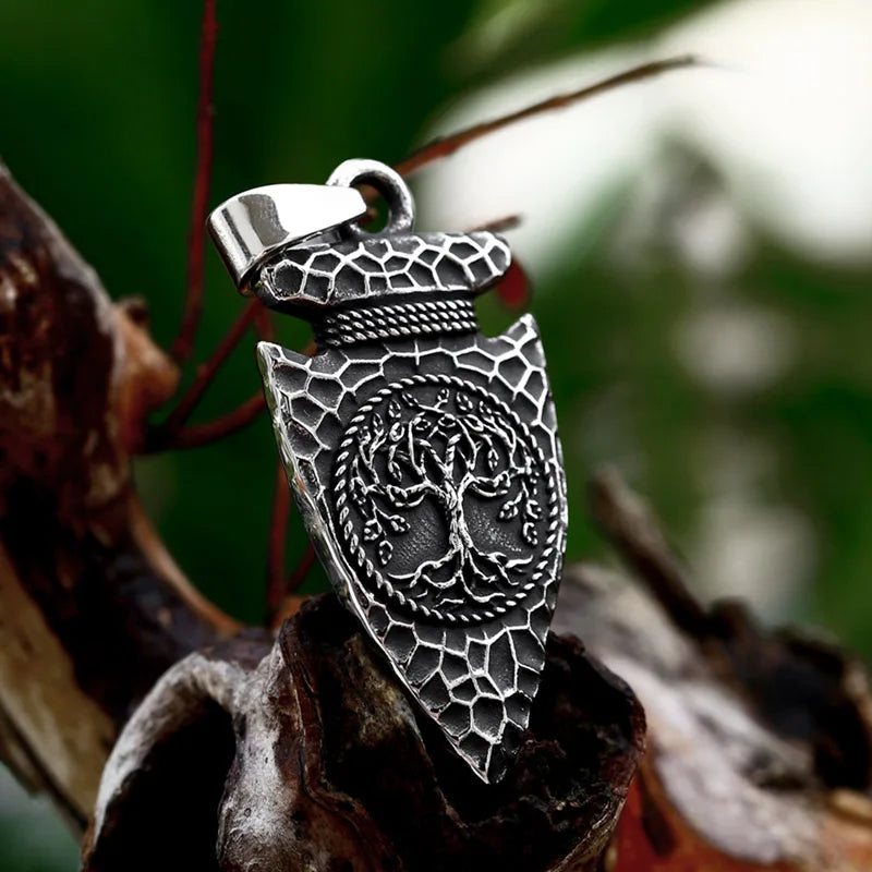 Gungnir's Legacy - Yggdrasil Viking Spearhead Necklace The Pagan Trader