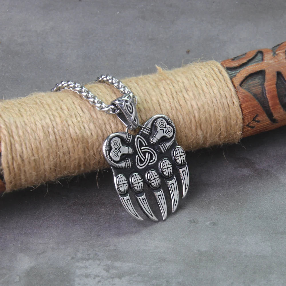 Triquetra Bear Claw - Björn Claw Viking Berserker Amulet 0 The Pagan Trader