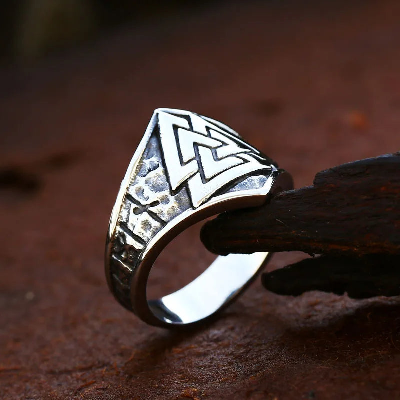 Valknut Crown Ring The Pagan Trader