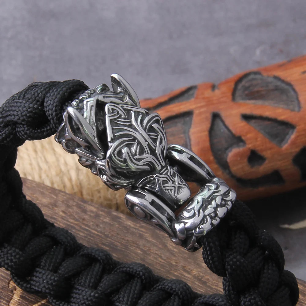Fenrir Lokison - Handmade Paracord Vikingr Bracelet 0 The Pagan Trader