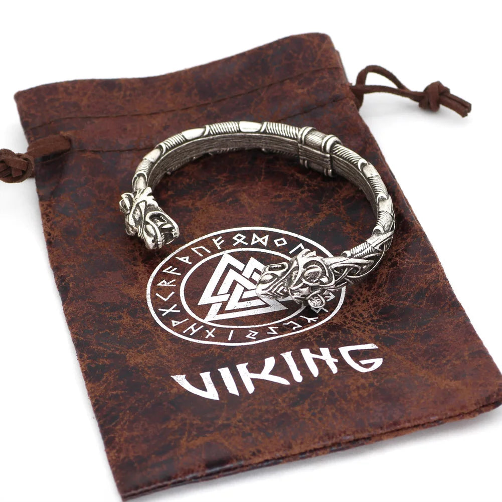 Geri and Freki Norse Viking Wolf Arm Ring The Pagan Trader