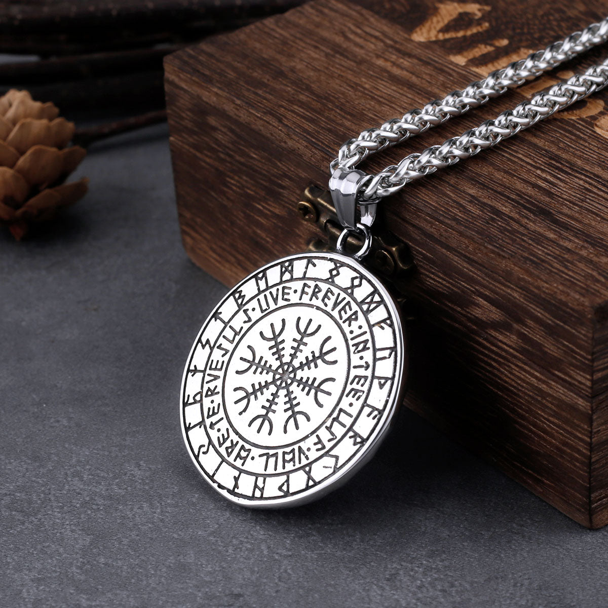 Mjölnir & Helm of Awe Pendant Amulet 0 The Pagan Trader