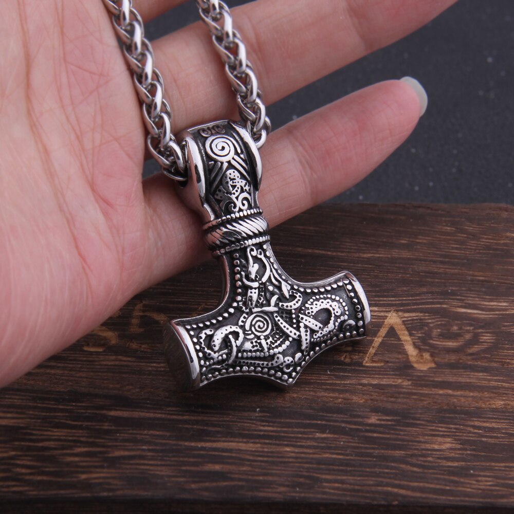 Mammen Art Style Mjölnir - Wheat Chain Thor's Hammer Viking Amulet 0 The Pagan Trader