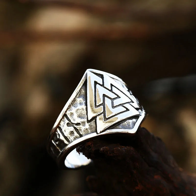 Valknut Crown Ring The Pagan Trader