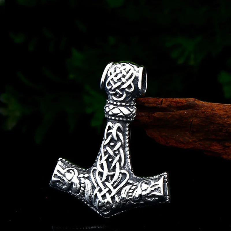 Urnes Style Mjölnir Thor's Hammer Norse Viking Necklace The Pagan Trader