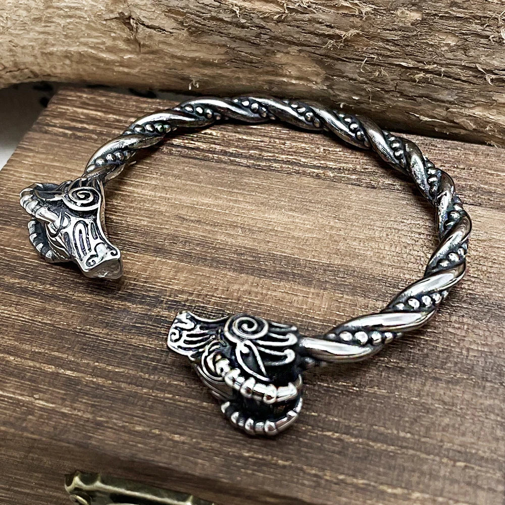 Thor's Goats Viking Bangle Arm Ring - Tanngrisnir & Tanngnjóstr  The Pagan Trader