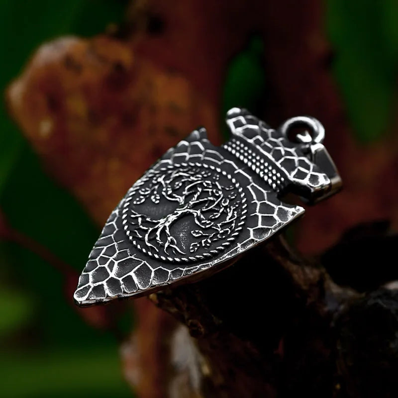 Gungnir's Legacy - Yggdrasil Viking Spearhead Necklace The Pagan Trader