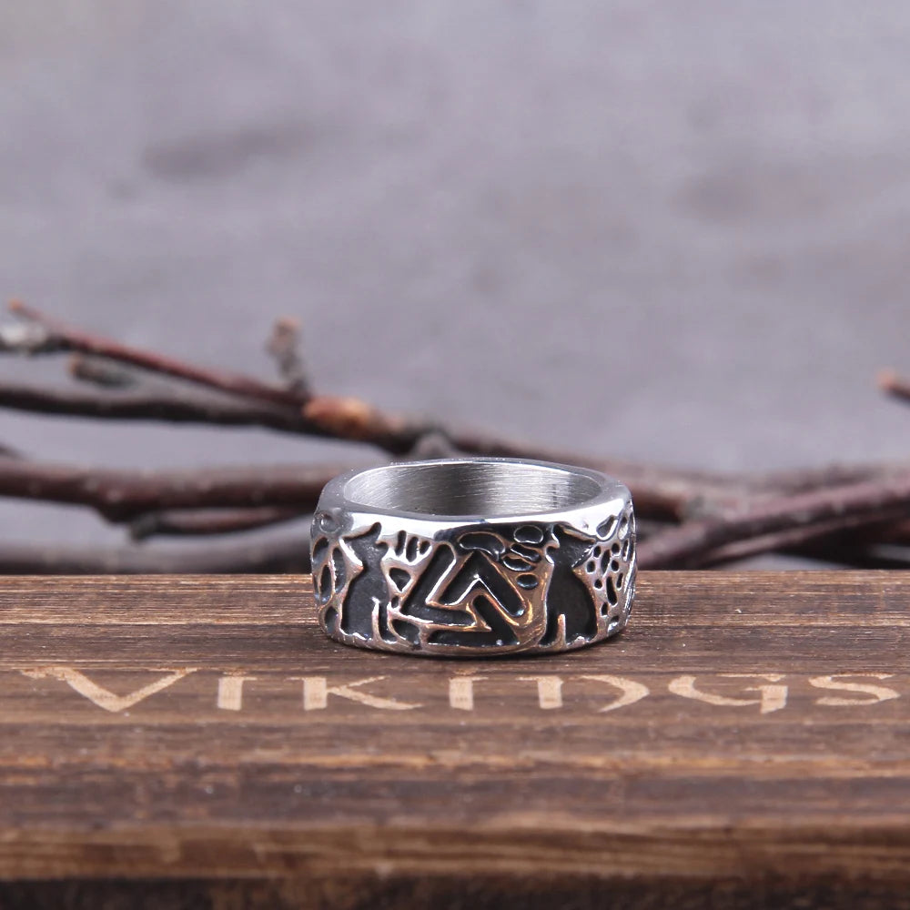 Geri Freki Valknut Norse Viking Ring Paganheim