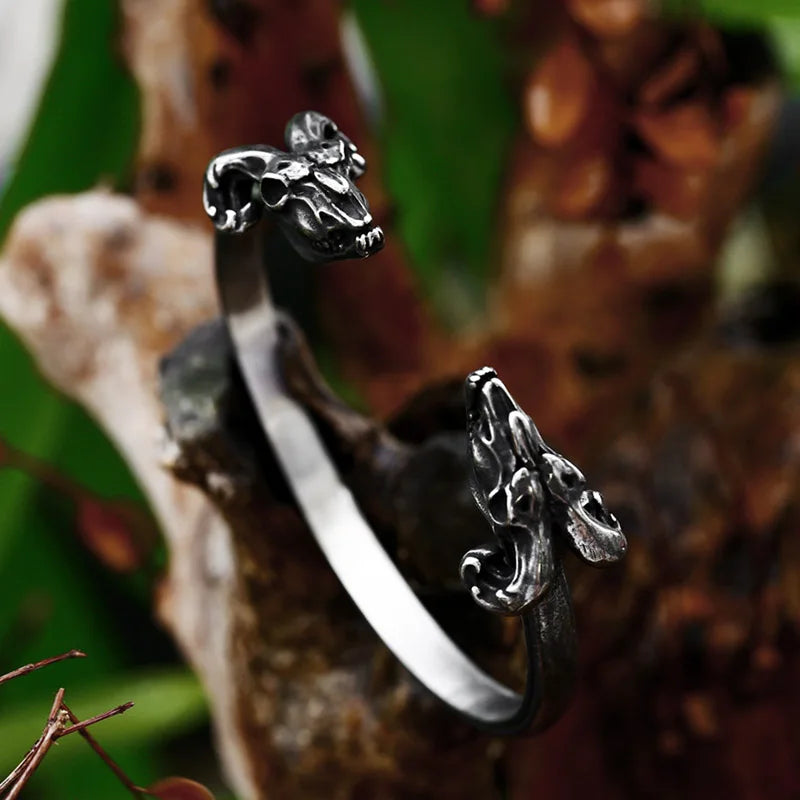Norse Pagan Thor's Goats Skull Head Viking Arm Ring The Pagan Trader