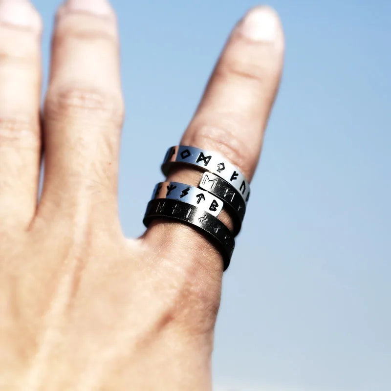 Twisted Design Elder Futhark Norse Viking Ring The Pagan Trader