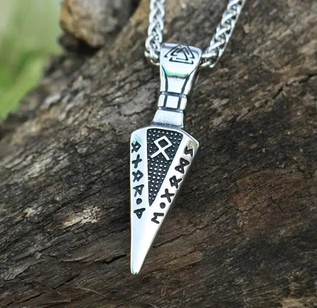 Handcrafted Gungnir Spearhead Bjorn Necklace - Byzantine King Chain Paganheim