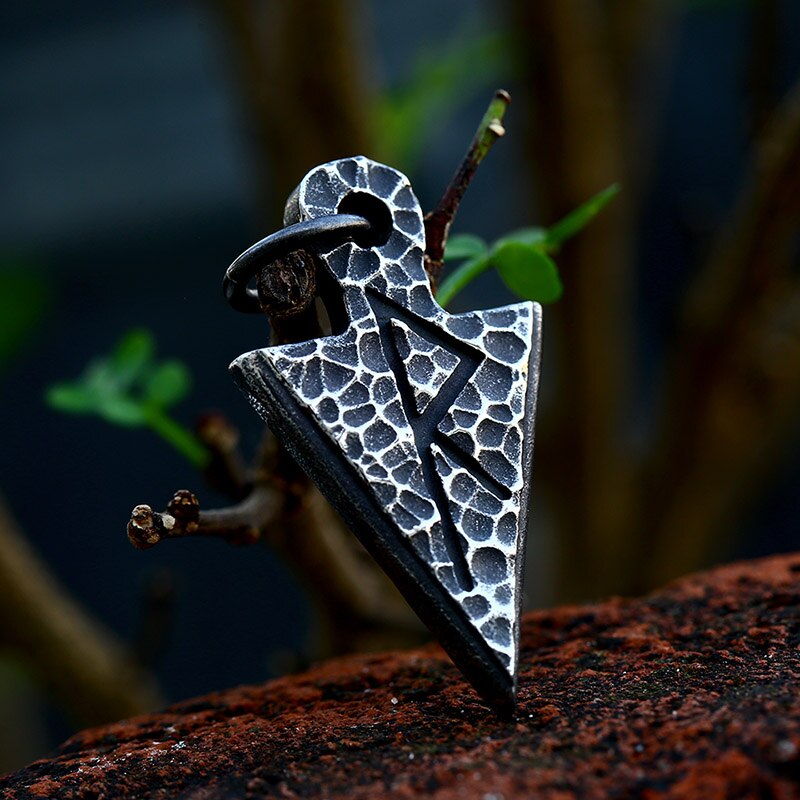 Custom Rune Engraved Spearhead Amulets 0 The Pagan Trader Raidho