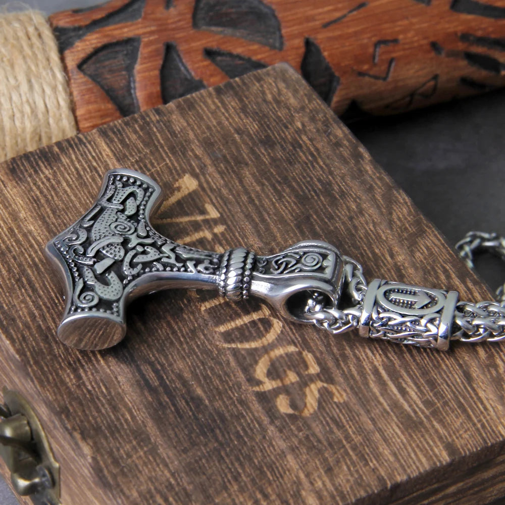 Othala & Tiwaz Mjölnir - Mammen Art Engraved Thor's Hammer Viking Amulet 0 The Pagan Trader