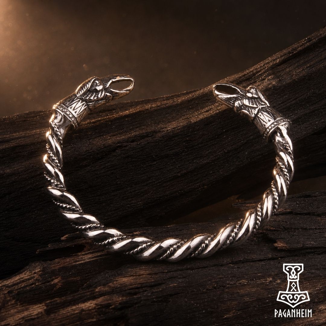 Hrafnbróðir - Viking Raven Arm Ring