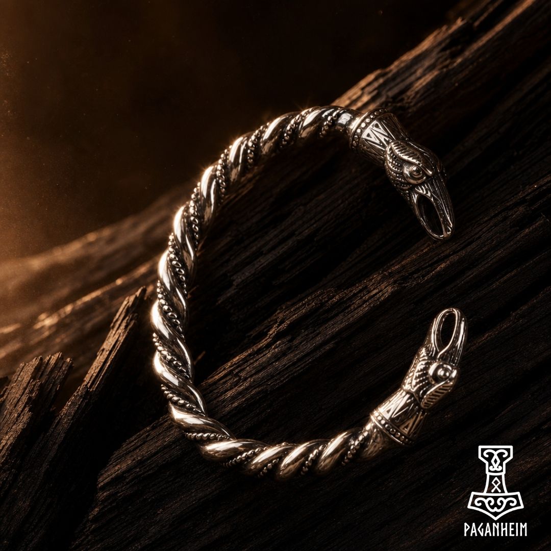 Hrafnbróðir - Viking Raven Arm Ring