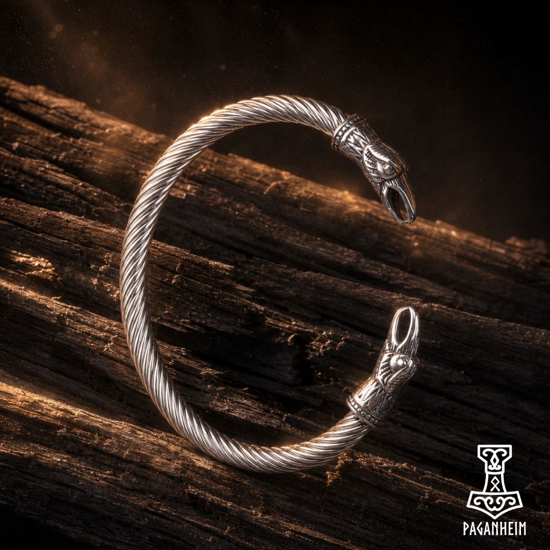Hrafnbróðir - Viking Raven Arm Ring