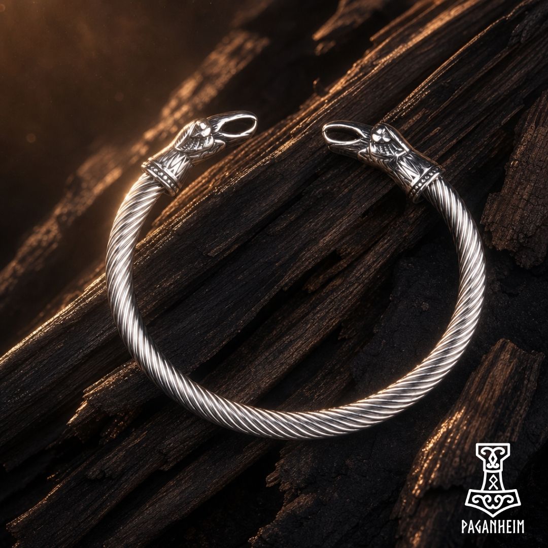 Hrafnbróðir - Viking Raven Arm Ring